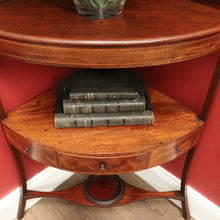 Load image into Gallery viewer, x SOLD Antique English Mahogany Georgian Corner Stand or Display Cabinet with a Drawer. B12231