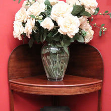 Load image into Gallery viewer, x SOLD Antique English Mahogany Georgian Corner Stand or Display Cabinet with a Drawer. B12231