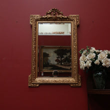 Load image into Gallery viewer, x SOLD Antique French Wall Mirror with Bevelled Mirror and Gilt Floral Border Frame. B12156