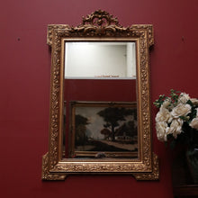Load image into Gallery viewer, x SOLD Antique French Wall Mirror with Bevelled Mirror and Gilt Floral Border Frame. B12156