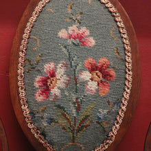 Load image into Gallery viewer, Antique Australian maple high-back Piano Stool music seat with tapestry upholstery. B12637