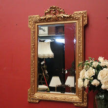Load image into Gallery viewer, x SOLD Antique French Wall Mirror with Bevelled Mirror and Gilt Floral Border Frame. B12156
