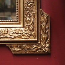 Load image into Gallery viewer, x SOLD Antique French Wall Mirror with Bevelled Mirror and Gilt Floral Border Frame. B12156