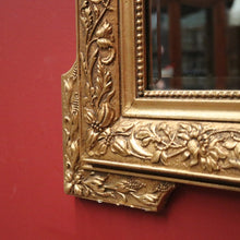 Load image into Gallery viewer, x SOLD Antique French Wall Mirror with Bevelled Mirror and Gilt Floral Border Frame. B12156