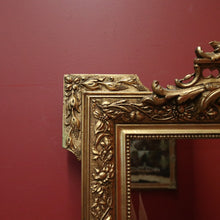 Load image into Gallery viewer, x SOLD Antique French Wall Mirror with Bevelled Mirror and Gilt Floral Border Frame. B12156