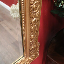 Load image into Gallery viewer, x SOLD Antique French Wall Mirror with Bevelled Mirror and Gilt Floral Border Frame. B12156