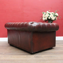 Load image into Gallery viewer, Vintage Moran Two Seater Chesterfield Lounge in Burgundy Leather. B13042