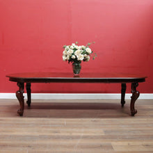 Load image into Gallery viewer, Vintage English Mahogany Dining Table with Two Extension Leaves Circa 1940. B13025