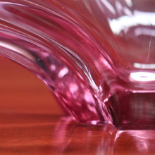 Load image into Gallery viewer, Mid-Century Val St Lambert "Splash" Vase - Art Glass Vase in Purple Tones. B12229