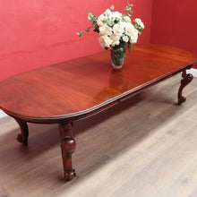Load image into Gallery viewer, Vintage English Mahogany Dining Table with Two Extension Leaves Circa 1940. B13025