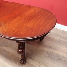 Load image into Gallery viewer, Vintage English Mahogany Dining Table with Two Extension Leaves Circa 1940. B13025