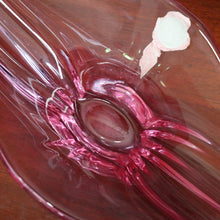 Load image into Gallery viewer, Mid-Century Val St Lambert "Splash" Vase - Art Glass Vase in Purple Tones. B12229