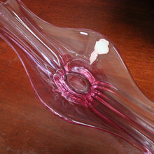 Load image into Gallery viewer, Mid-Century Val St Lambert "Splash" Vase - Art Glass Vase in Purple Tones. B12229
