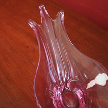 Load image into Gallery viewer, Mid-Century Val St Lambert "Splash" Vase - Art Glass Vase in Purple Tones. B12229