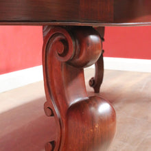 Load image into Gallery viewer, Vintage English Mahogany Dining Table with Two Extension Leaves Circa 1940. B13025