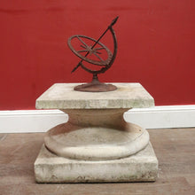 Load image into Gallery viewer, Beautiful Handcrafted Garden Sundial with Concrete Base and Wrought Iron Dial. B12632
