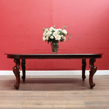 Load image into Gallery viewer, Vintage English Mahogany Dining Table with Two Extension Leaves Circa 1940. B13025