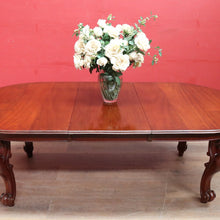 Load image into Gallery viewer, Vintage English Mahogany Dining Table with Two Extension Leaves Circa 1940. B13025