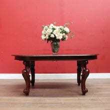 Load image into Gallery viewer, Vintage English Mahogany Dining Table with Two Extension Leaves Circa 1940. B13025