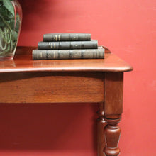 Load image into Gallery viewer, Antique Australian Cedar Hall Table or Safa Side Table with Turned Legs. B12248