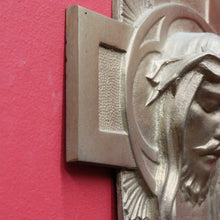 Load image into Gallery viewer, Antique French Art Deco Solid Brass Plaque of Christ by Sylvain Norga. B12797
