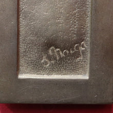 Load image into Gallery viewer, Antique French Art Deco Solid Brass Plaque of Christ by Sylvain Norga. B12797