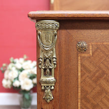 Load image into Gallery viewer, Antique French Walnut Double Bed with Gilt Bronze Mounts and Sunray Pattern. B12165