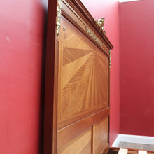 Load image into Gallery viewer, Antique French Walnut Double Bed with Gilt Bronze Mounts and Sunray Pattern. B12165
