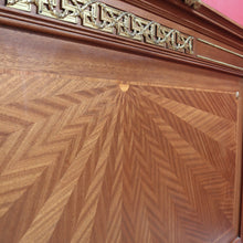 Load image into Gallery viewer, Antique French Walnut Double Bed with Gilt Bronze Mounts and Sunray Pattern. B12165
