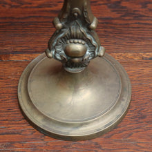 Load image into Gallery viewer, Antique French Solid Brass Standing Altar Crucifix with Decorative Flared Ends. B12787