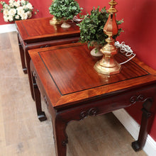 Load image into Gallery viewer, Pair of Vintage Chinese Style Hardwood Table Lamps, Side Table, Coffee Table. B12459