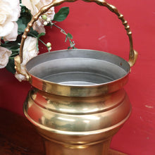 Load image into Gallery viewer, Vintage Flemish Brass Champagne Bucket with Swing Handle and Tin-Lined Interior. B12712