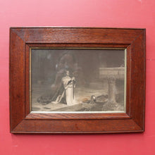 Load image into Gallery viewer, Antique Framed Print of The Vigil by John Pettie (1839-1893) in Thick Oak Frame. B12700