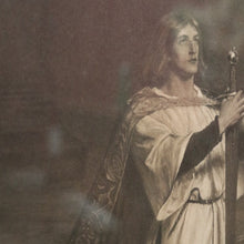 Load image into Gallery viewer, Antique Framed Print of The Vigil by John Pettie (1839-1893) in Thick Oak Frame. B12700