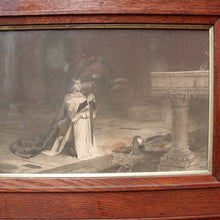 Load image into Gallery viewer, Antique Framed Print of The Vigil by John Pettie (1839-1893) in Thick Oak Frame. B12700