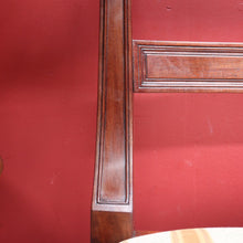 Load image into Gallery viewer, Antique English Mahogany Armchair with Turned Legs and H-Stretcher Base. B12640
