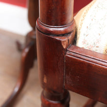 Load image into Gallery viewer, Antique English Mahogany Armchair with Turned Legs and H-Stretcher Base. B12640