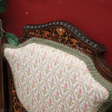 Load image into Gallery viewer, x SOLD Antique French Chair, Padded back and Seat, Floral Fabric, Bedroom, Living or Hall Arm Chair. B12241