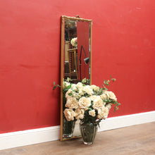 Load image into Gallery viewer, Antique French Gilt Frame Mirror with Floral Detail and Bevelled Edge. B12641