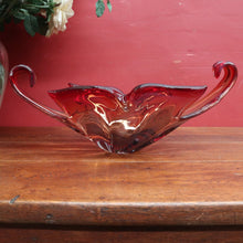 Load image into Gallery viewer, Murano Style Sommerso Art Glass Centrepiece with Amber and Aubergine Tones. B12271