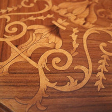 Load image into Gallery viewer, x SOLD A Pair of French Walnut and Marquetry Inlay 4 Drawer Bedside Cabinets or Lamp Tables. B12242