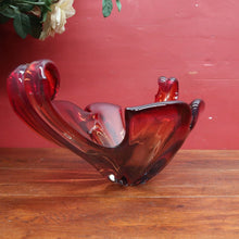 Load image into Gallery viewer, Murano Style Sommerso Art Glass Centrepiece with Amber and Aubergine Tones. B12271