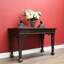 Load image into Gallery viewer, x SOLD Antique French Mahogany Hall Table or Side, Sofa, Entry Table with Fretwork Detail. B12246