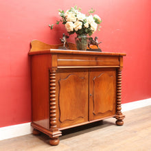 Load image into Gallery viewer, Antique Australian Cedar Chiffonier with Shield Front Doors and Cotton Reel Columns. B12638