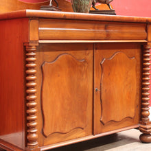 Load image into Gallery viewer, Antique Australian Cedar Chiffonier with Shield Front Doors and Cotton Reel Columns. B12638