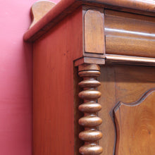 Load image into Gallery viewer, Antique Australian Cedar Chiffonier with Shield Front Doors and Cotton Reel Columns. B12638