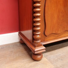 Load image into Gallery viewer, Antique Australian Cedar Chiffonier with Shield Front Doors and Cotton Reel Columns. B12638