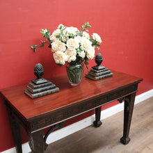 Load image into Gallery viewer, x SOLD Antique French Mahogany Hall Table or Side, Sofa, Entry Table with Fretwork Detail. B12246