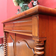 Load image into Gallery viewer, Antique Australian Cedar Chiffonier with Shield Front Doors and Cotton Reel Columns. B12638