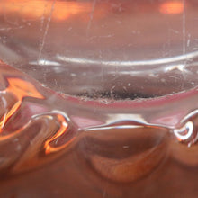 Load image into Gallery viewer, Mid Century French Bayel Crystal Centrepiece Vase in Organic Splash Form with 18 Carat Gold. B12267